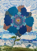 Blaue Blume - 80x60 cm (2020) blaue-blume