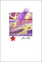 Künstlerpostkarte - Unikat kp-quadrat_lila